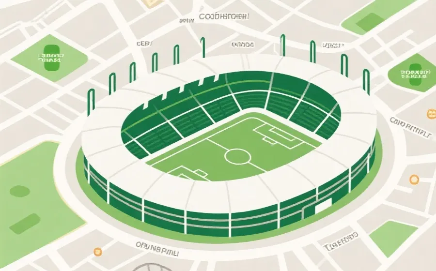 世界杯主办城市与场馆信息示意图