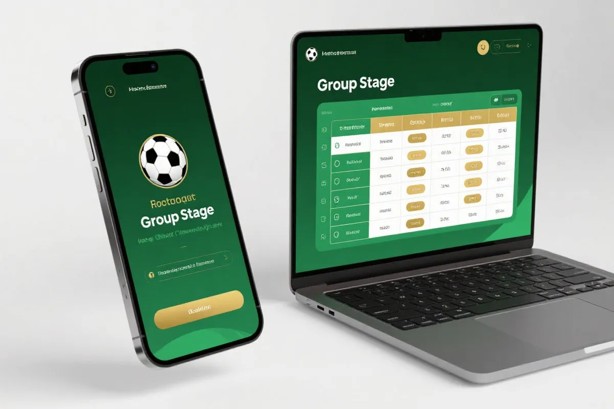 多设备小组赛积分榜展示示意图