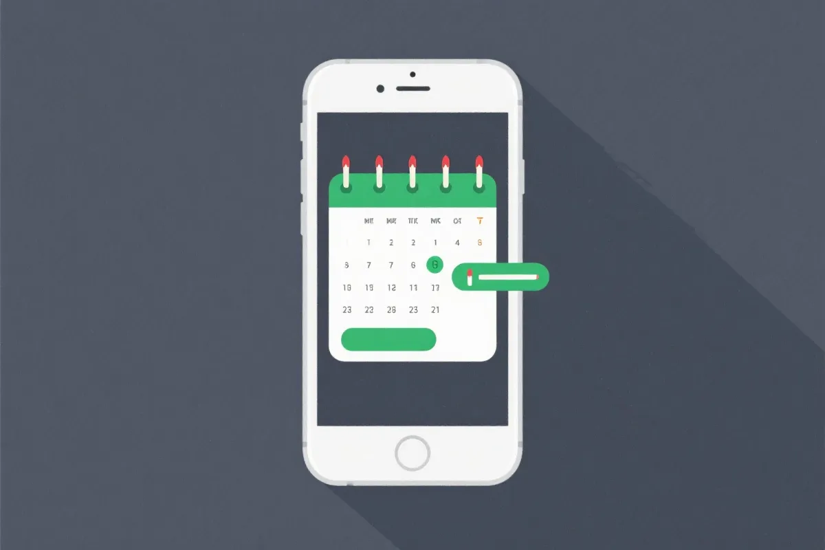 手机日历提醒世界杯比赛的示意插画